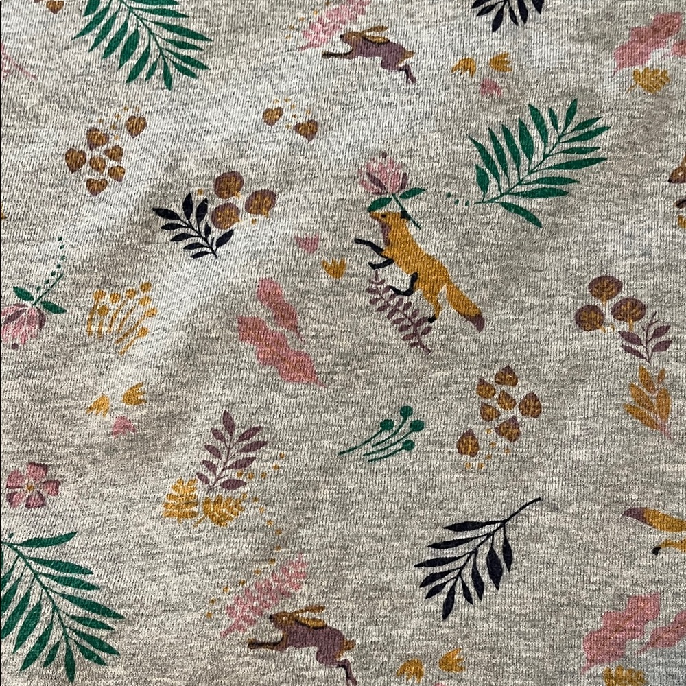 Boden Gray Sweatshirt with Animal and Leaf Print - Picture 3 of 4